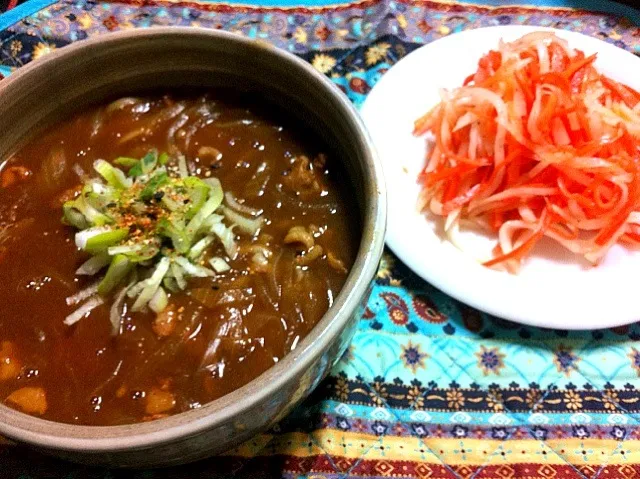 ☆カレーうどん&にんじんと大根のサラダ☆|ゆみ☆ゆみさん