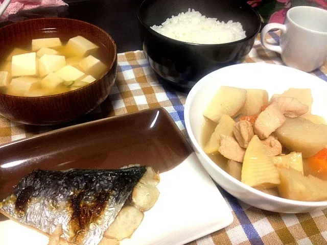 さわらの塩焼、筑前煮|食いしん坊もりもりさん