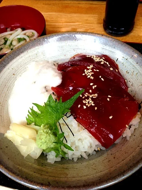 づけマグロ山かけ丼。|tetsuさん