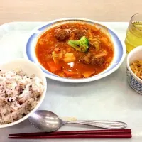 Snapdishの料理写真:肉団子のトマトシチュー定食|nrkさん