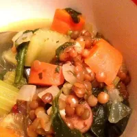 Snapdishの料理写真:Kielbasa lentil soup|Melohnie Ballewさん