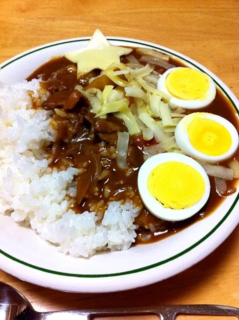 カレーの日♪   カレーにとろけるチーズ♪海自風♪|☆アキラっち☆さん