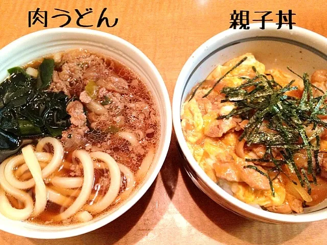 ミニ親子丼&ミニ肉うどん|Hazukiさん