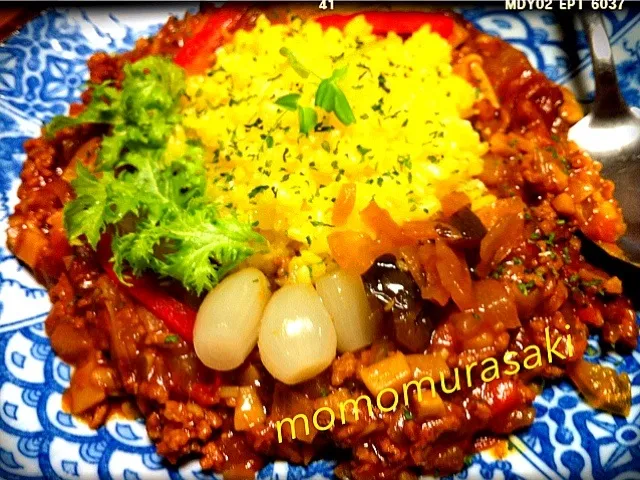 駆け込みこちらは、🍄キノコのキーマカレー(^O^)／|ももさん