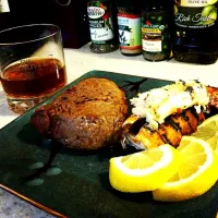 Filet and lobster with basil butter|tye cantrellさん