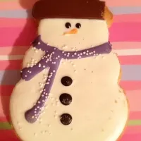 Snapdishの料理写真:Starbucks chocolate frosted snowman cookie♡|Nanakoさん