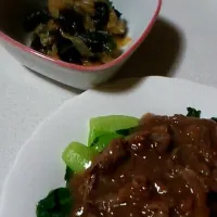 小松菜の牛肉あんかけ|まろさん