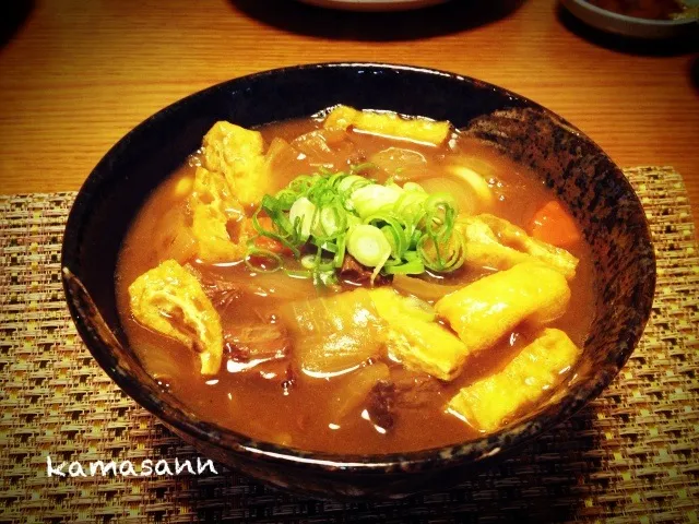 カレー2日目② カレーうどん🍜|かまさん