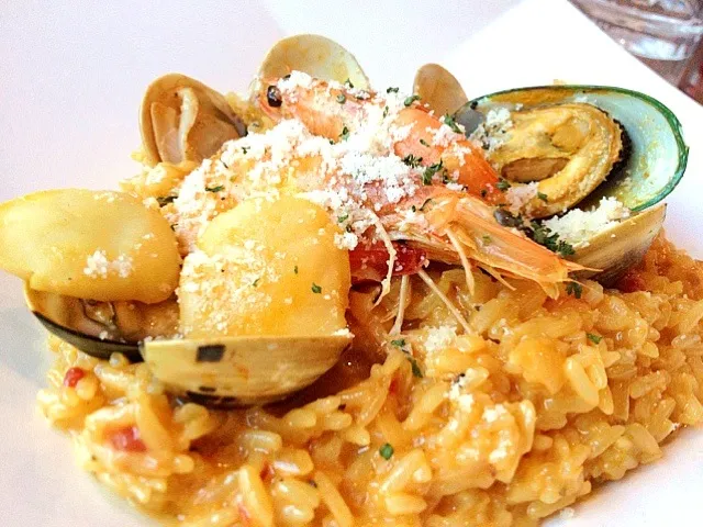 Seafood saffron risotto|prissyさん