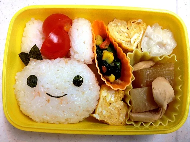 Snapdishの料理写真:うさちゃん弁当|aichiiroさん