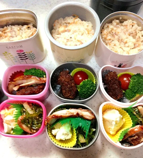 Snapdishの料理写真:1/24 子供達のお弁当|釣り大好き♪さん