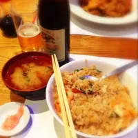 Snapdishの料理写真:イギリスで炒飯(・Д・)ノ|karinaさん