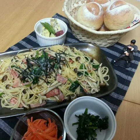 和風パスタとミルキーパン|ゆかこさん