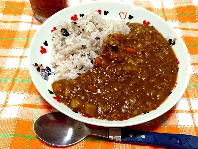 ひき肉でカレー！|まっすぅさん