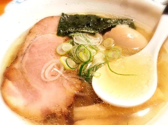 地鶏ラーメン翔鶴「地鶏煮玉子塩ラーメン」|RIEママさん