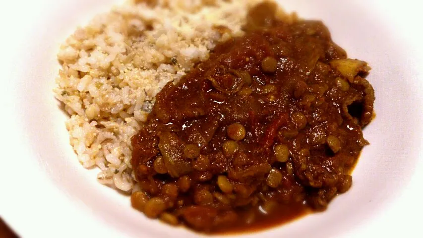 牛肉とレンズ豆のカレー【赤】|プチテンよすさん