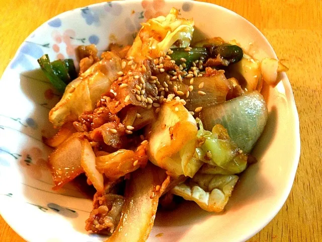 豚と野菜の味噌炒め|ちびさん