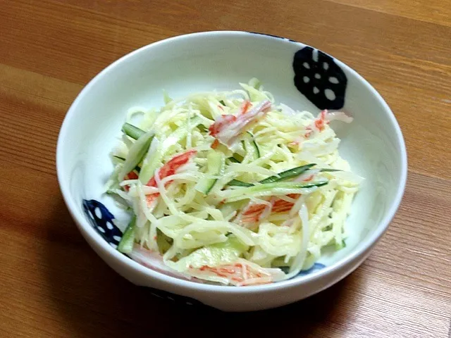 千切りじゃがいもとカニかまの和物|こずえさん