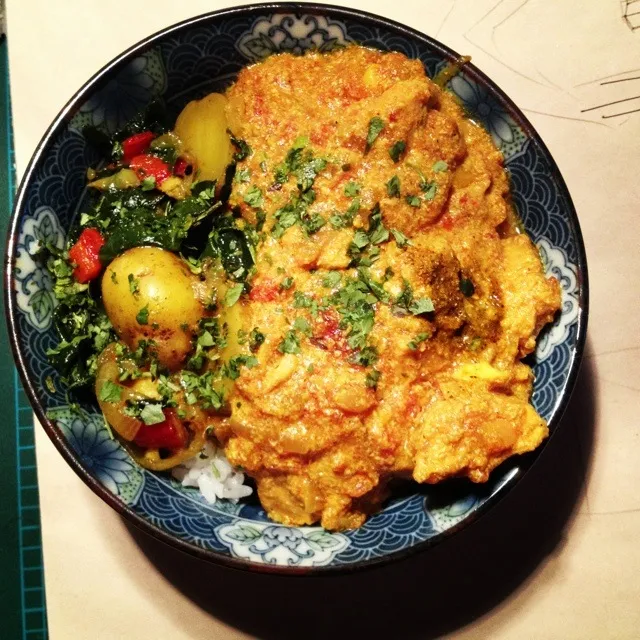 Indian chicken and aloo palak|alexandra cantin martineauさん