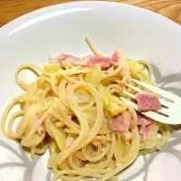 Snapdishの料理写真:チーズとベーコンのパスタ|みなさん