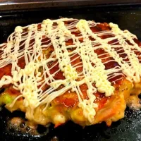 Snapdishの料理写真:もんじゃとお好み焼き！|Spitchiさん