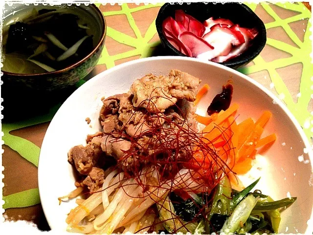 ビビンバ風 の夜ごはん|プーティさん