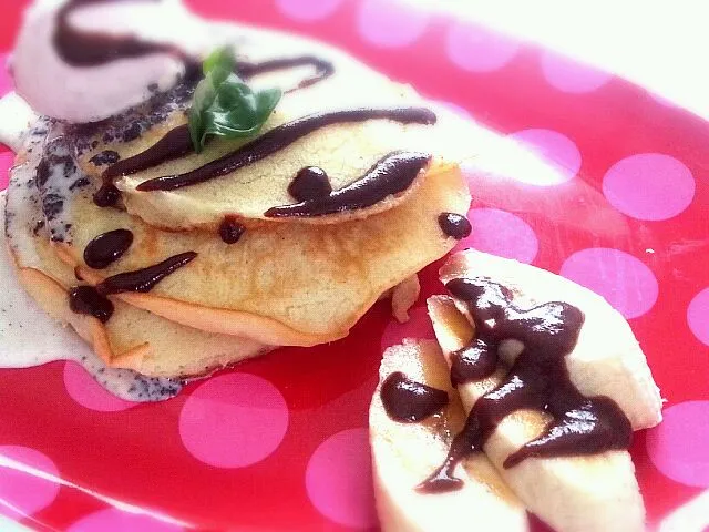 ﾊﾞﾅﾅ風味のﾎｯﾄｹｰｷ on the  ｲﾁｺﾞｱｲｽ(*^^*)|junkoさん