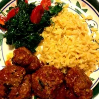 Orzo with Meatballs and Spinach|LK Maoさん