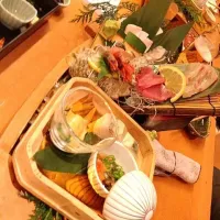 Snapdishの料理写真:舟盛り 500円|森本さん