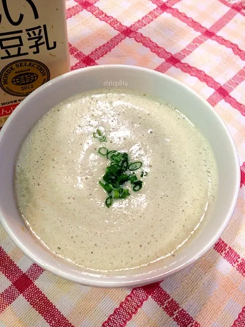 Burdock root and soy-milk potage     soup - 牛蒡と豆乳ポタージュ|chitopilitaさん