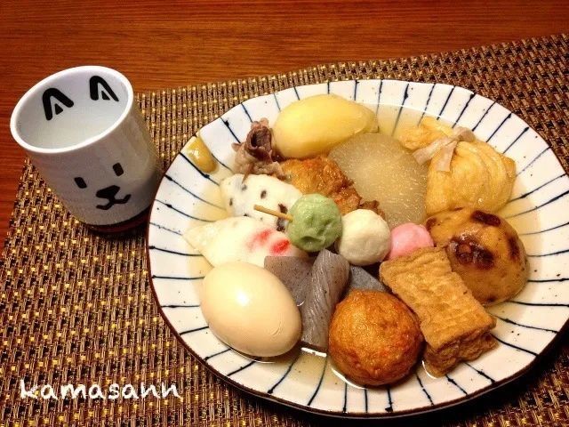 Snapdishの料理写真:おでん🍢と山田錦(熱燗)🍶|かまさん