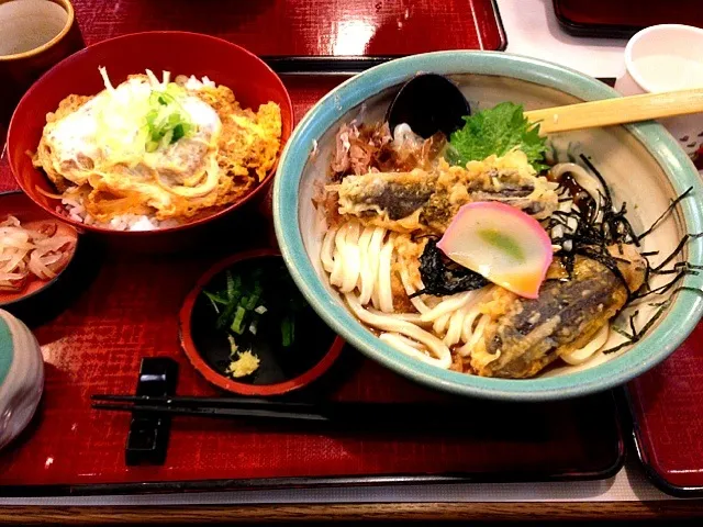 冷しナス天うどん＆カツ丼セット|BearBearbrickさん