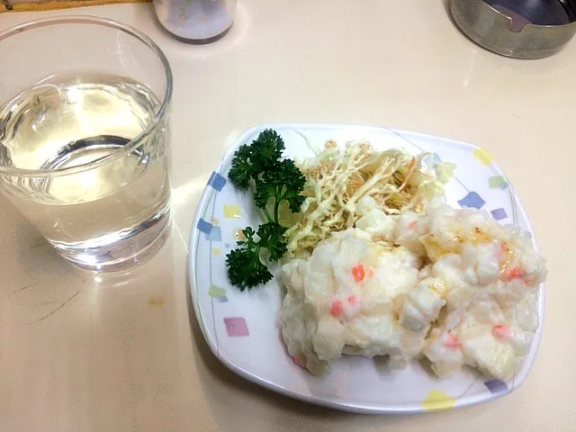 ショットおかめ 熱燗とポテトサラダ|kenmaohさん