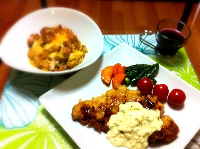 チキン南蛮と親子丼|ちかこさん