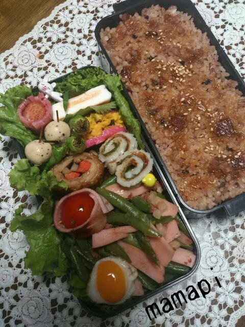 おはようごじゃります(^o^ゞ今日は長男お一人様油味噌ご飯弁当☆ミ 私も日曜朝市行って来ます♪|katumi  ueharaさん