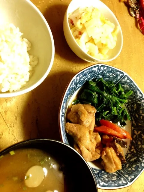 Snapdishの料理写真:治部煮、白菜の梅肉あえ|めぐさん