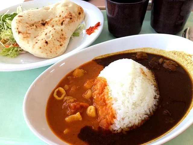 社食 :中村屋の選べるカレーセット〜カシミールカレーとシーフードカレー〜|mayuさん