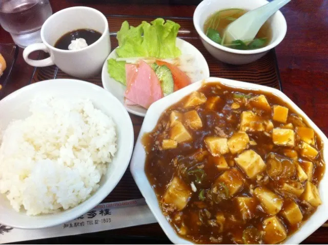 麻婆豆腐の定食|大石さん