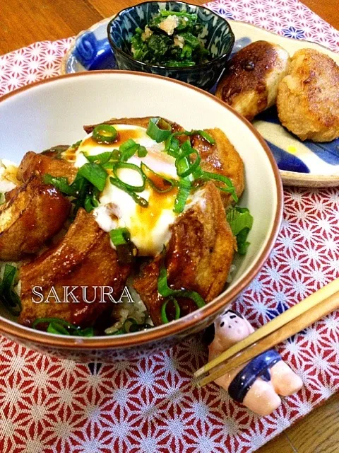 焼肉風車麩丼！|サクラさん