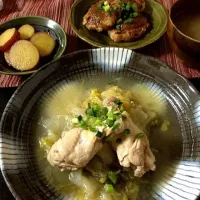 Snapdishの料理写真:手羽元と白菜の煮物|achanさん