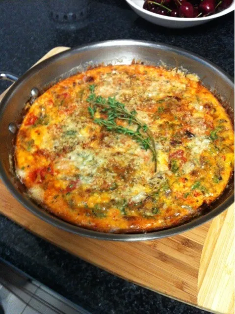 Pancetta, Leek and Roasted Tomato Frittata|Christine pavelkaさん