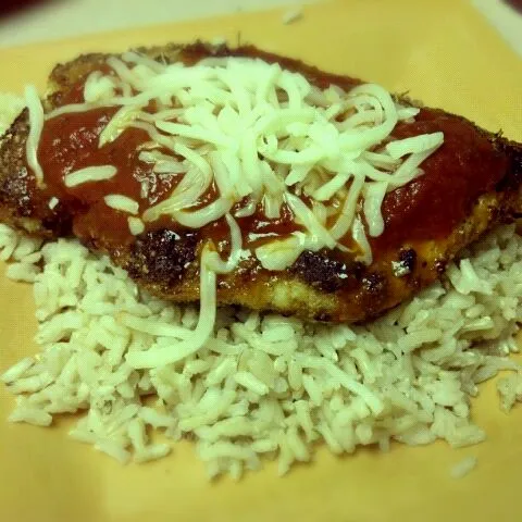 chicken parmesan over brown rice|jeffrey cuevasさん