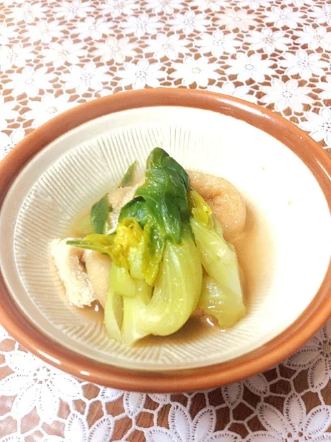 ちんげん菜と油揚げの煮物〜|カフェアジアンさん