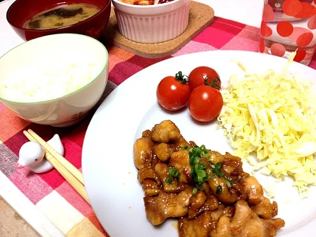 Snapdishの料理写真:照り焼きチキン|みゆさん