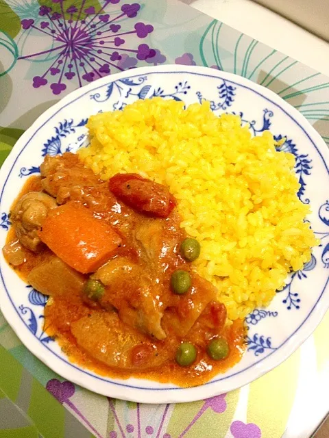 Chicken Caldereta w/ turmeric rice|Lian Limさん