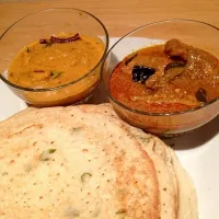 dosa with coconut chutney n chic curry 😋|fadheelaさん