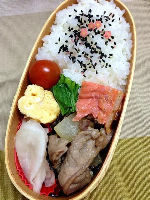 豚コマと大根の煮物を作ってみました弁当|mihaさん