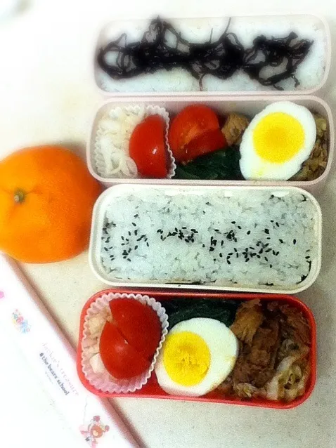 今日のJK&OL弁当。キャベツ炒めが好きだあー♪|hoppycowさん