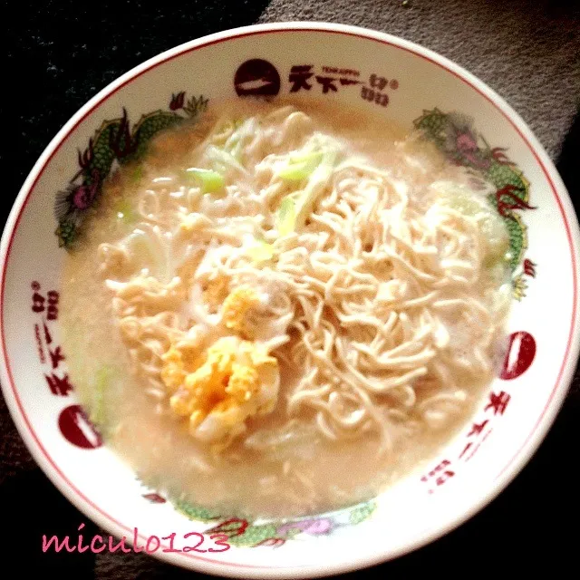 Snapdishの料理写真:初めてのまるちゃん生麺…天一じゃないよ（笑）|いつみさん