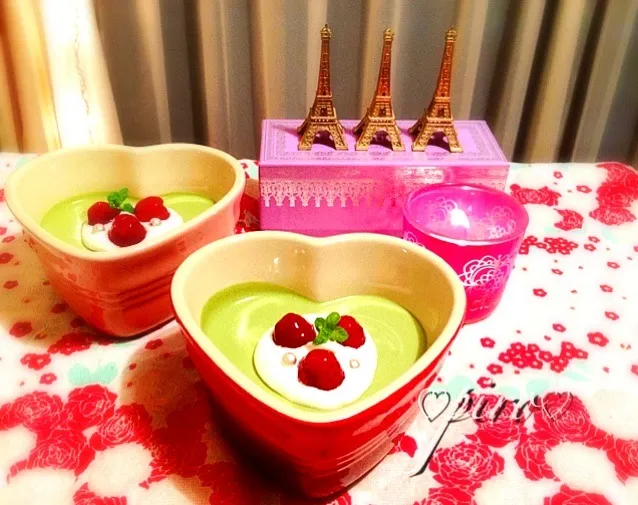 ☆*:.｡抹茶ババロア｡.:*☆              ☆ *:.. Bavarois Matcha:.. * ☆|ピロさん